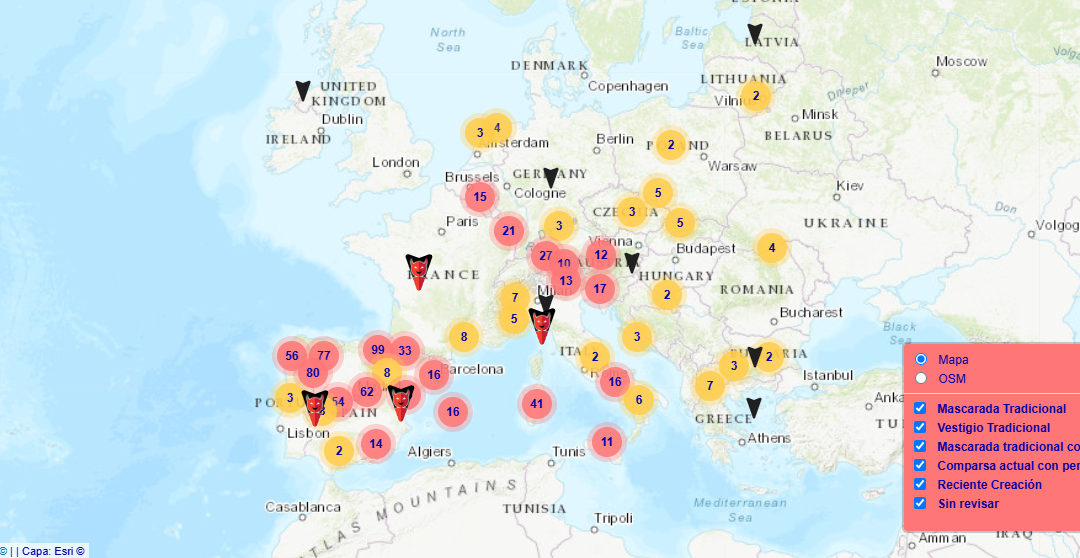 Tradimask, el mapa de las mascaradas, los rituales y los carnavales